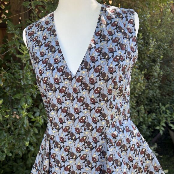 Marni Italy Tunic Top V Neck Sleeveless Floral Print Blouse Size 38 - Picture 10 of 12